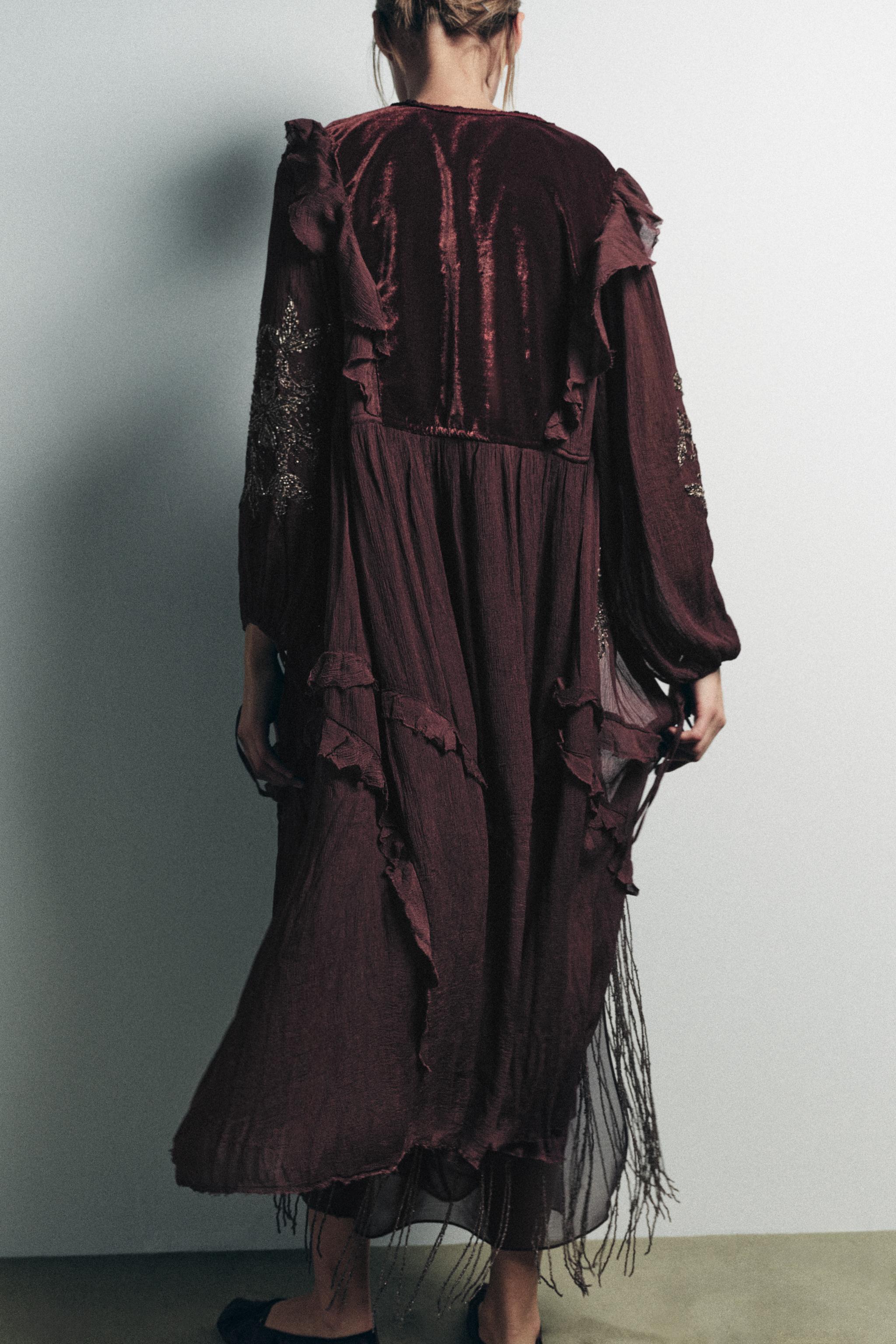 COMBINATION SEQUIN GEORGETTE TOP